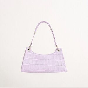 APEDE MOD Purple Croc Froggy Bag Silver Metal